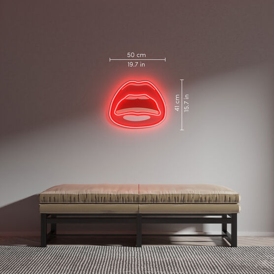 Tom Wesselmann red lips neon light